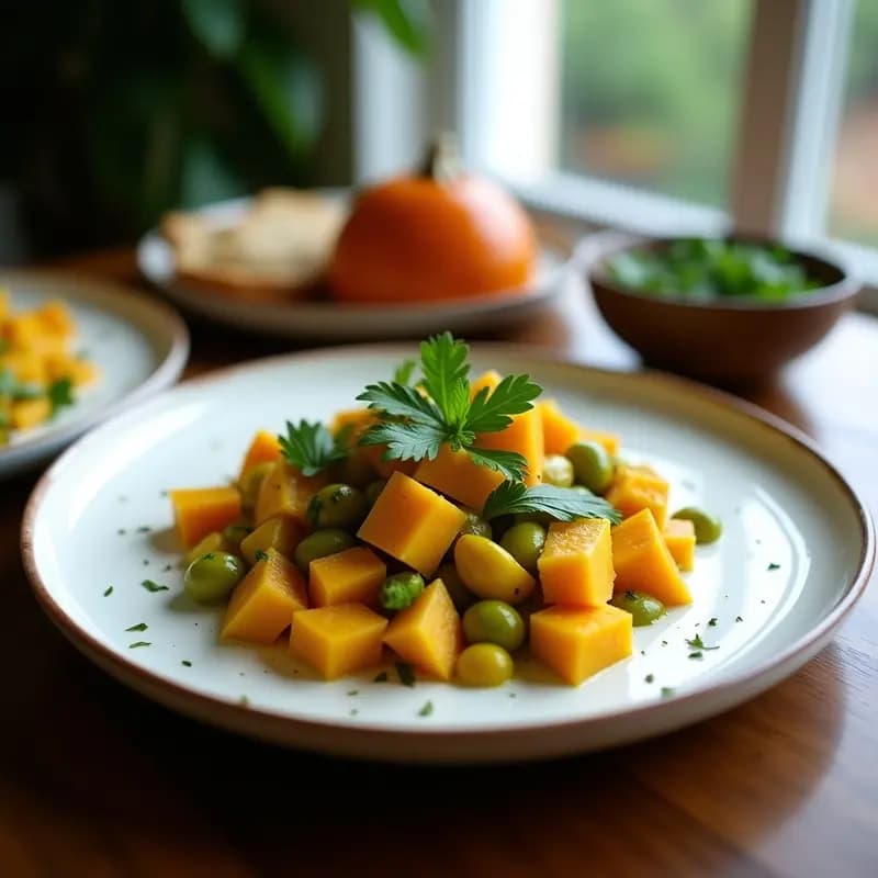 Curry Verde Tailandés con Calabaza Butternut: Receta Vegana y Baja en Calorías