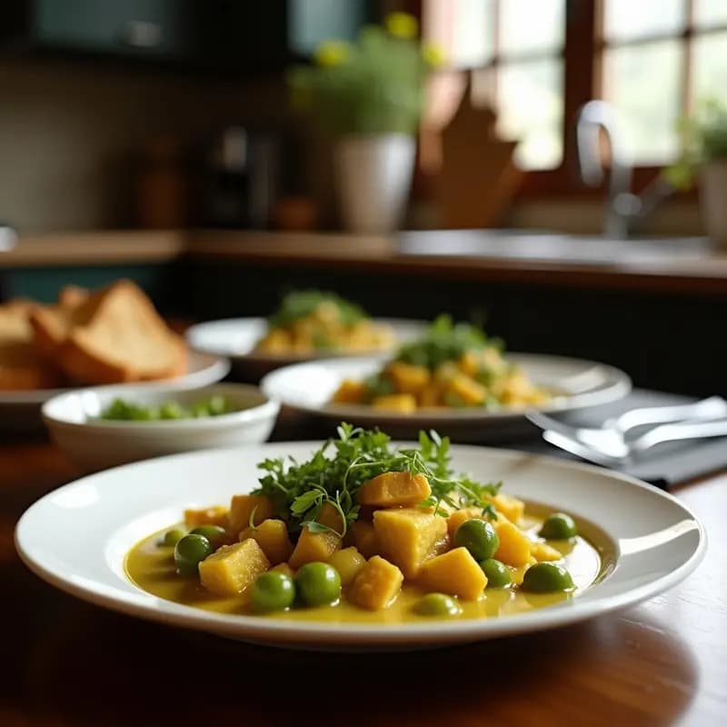 Curry Verde con Cordero y Berenjenas: Receta Tailandesa Picante y Reconfortante