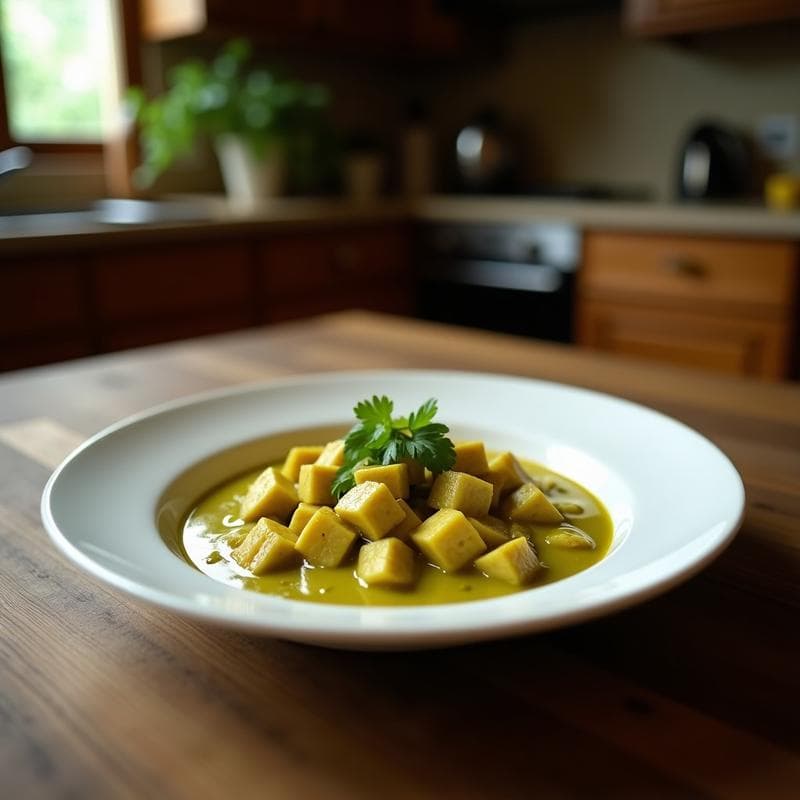 Curry Verde de Judías Verdes y Tofu: Receta Tailandesa en Olla Lenta Sin Lácteos
