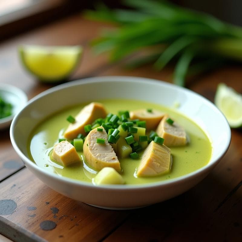 Curry Verde de Pechuga de Pavo y Puerros: Receta Tailandesa en Thermomix y Baja en Calorías