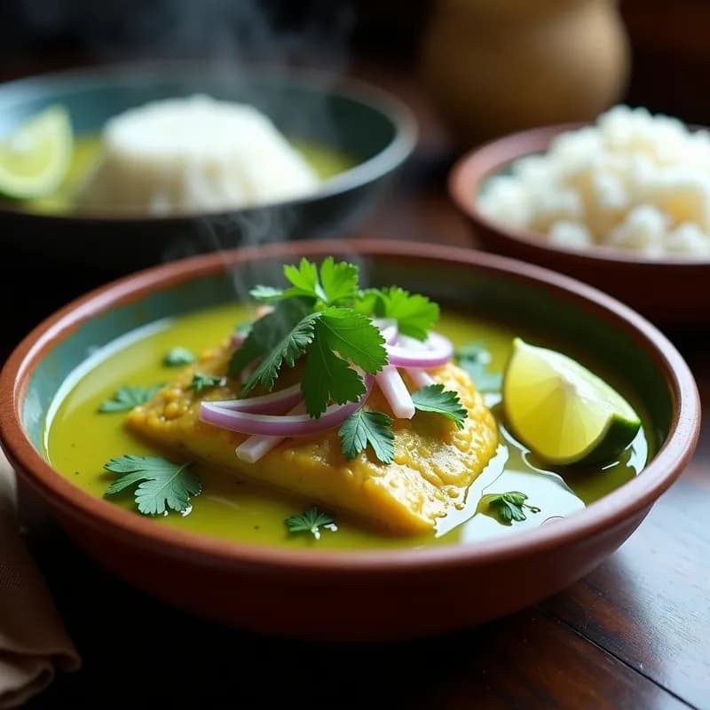 Curry Verde Peruano con Pescado: Receta en Airfryer Sin Lácteos en 25 Minutos