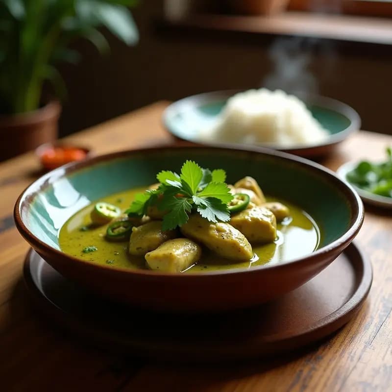 Curry Verde con Pollo de Sincelejo: Receta Colombiana en Olla Rápida con Toque Picante