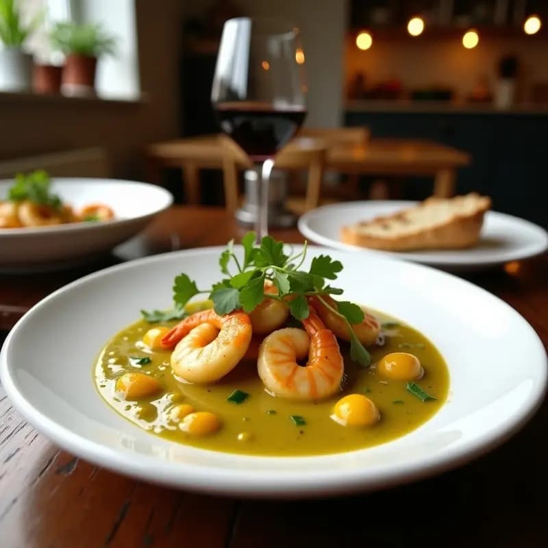Curry Verde Tailandés con Gambas y Aubergina: Receta en Wok Sin Lactosa