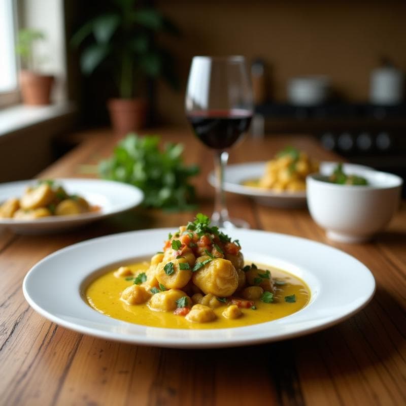 Curry Verde Tailandés con Jackfruit: Receta Vegana en 25 Minutos con Umami Profundo
