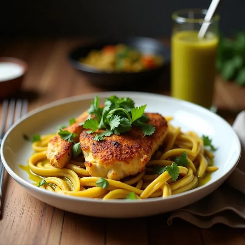 Curry Verde Tailandés con Pollo: Receta Auténtica en Airfryer en 25 Minutos