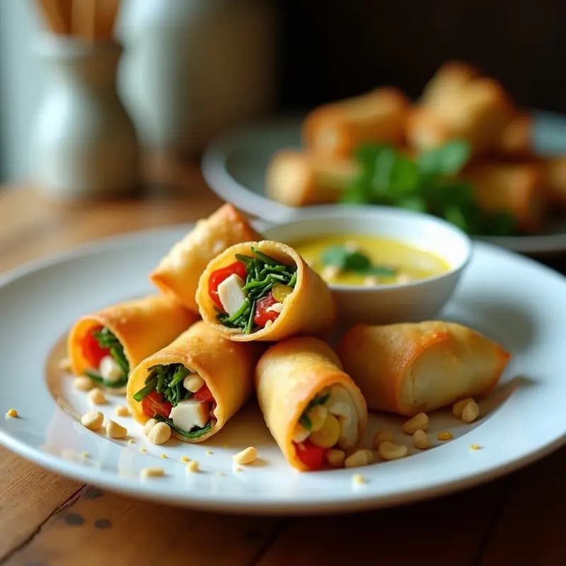 Rollitos de Primavera con Curry Verde Tailandés: Receta Crujiente y Aromática en 30 Minutos