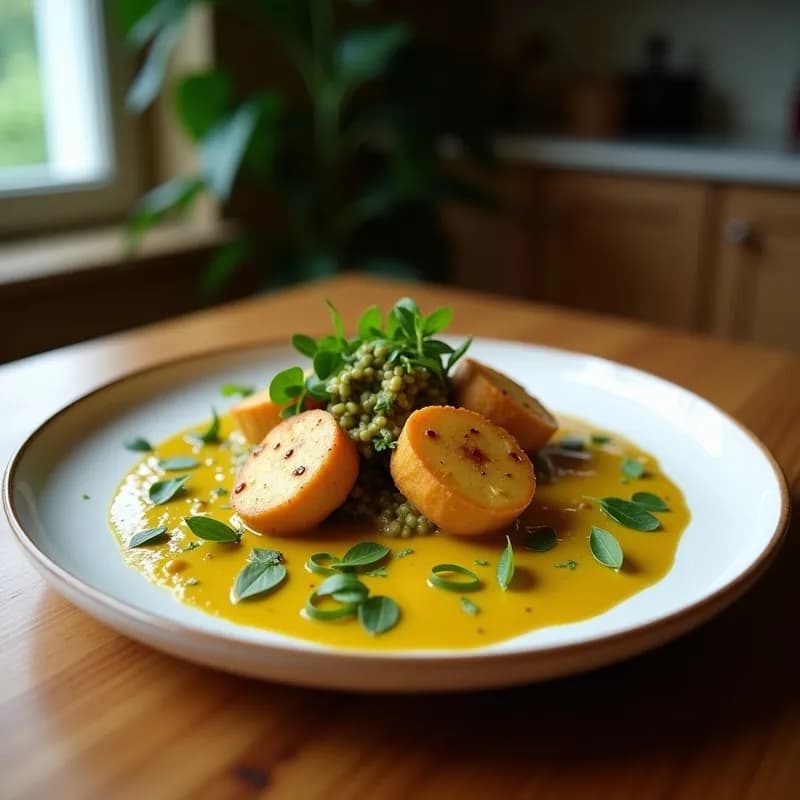 Curry Verde Tailandés con Tofu: Receta en Airfryer Sin Aceite y Alta en Proteína