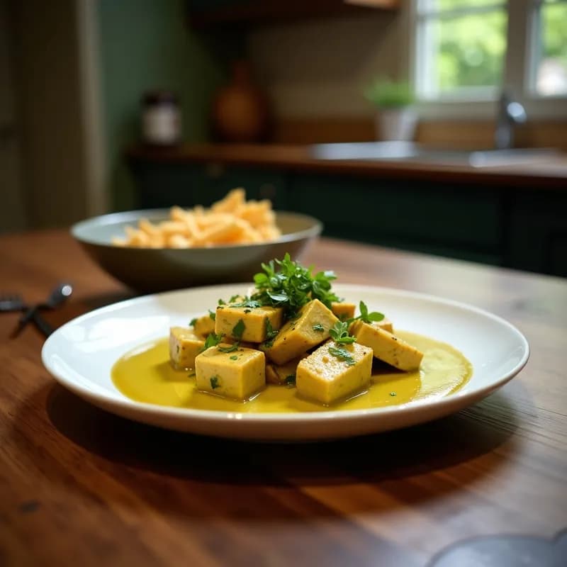 Curry Verde Tailandés con Tofu y Cacahuete: Receta Vegana y Cremosa en 25 Minutos