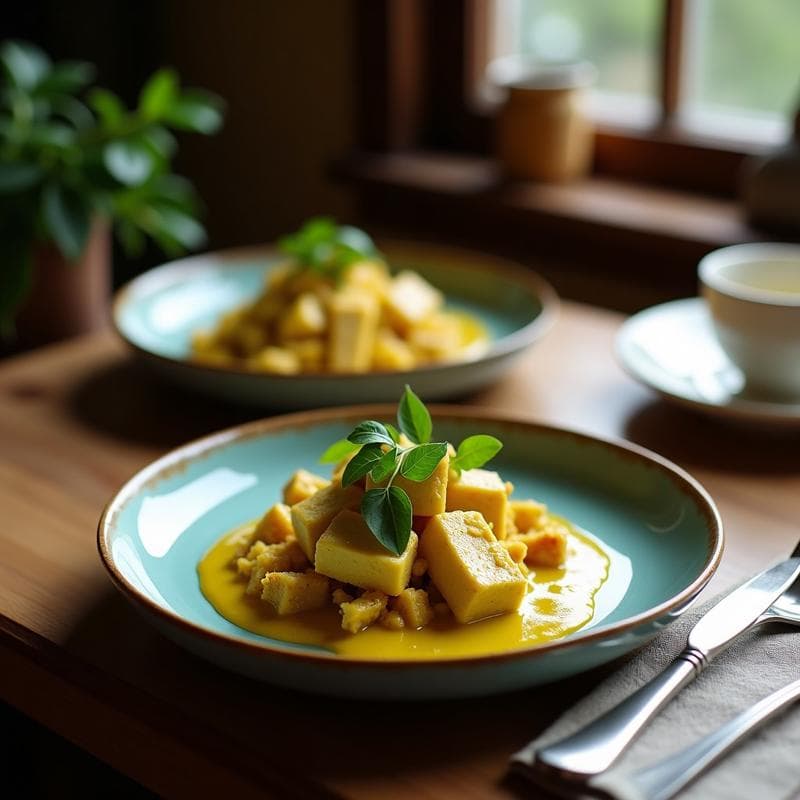Curry Verde Tailandés con Tofu: Receta Express en Olla Rápida con Sabor Auténtico