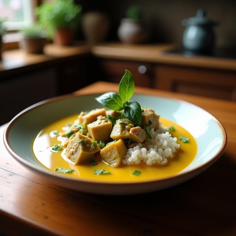 Curry Verde Tailandés con Ternera y Coco: Receta en Olla Exprés con Umami Explosivo