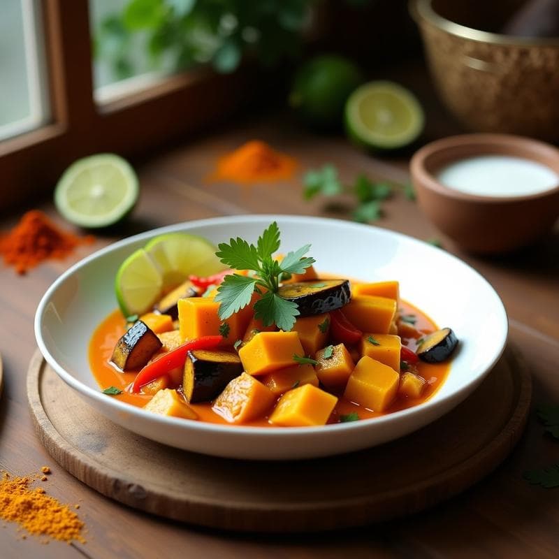 Curry de Verduras al Airfryer: Receta Vegana Express con Toque Cremoso