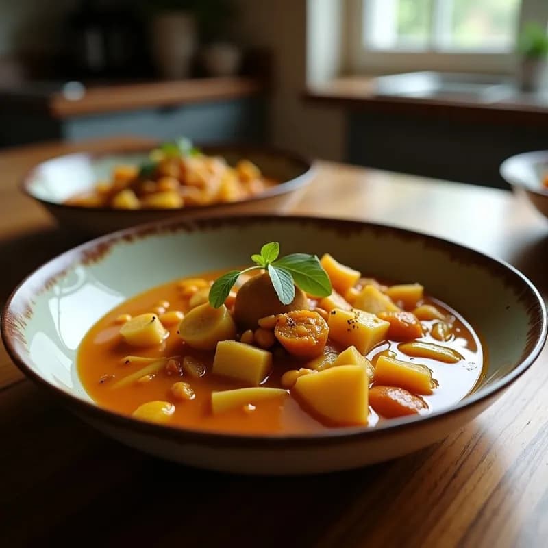 Curry de Verduras y Coco: Receta Ultra Rápida en Olla Express con Toque Exótico
