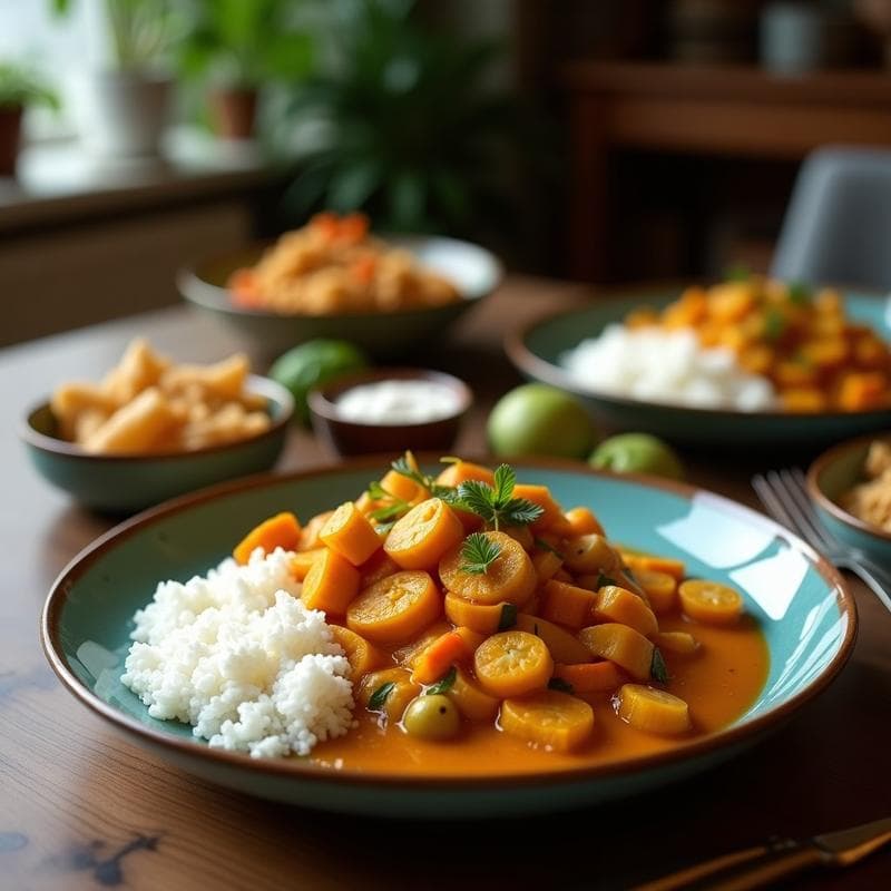 Curry de Verduras y Coco: Receta en Ollas Superpuestas con Sabor Exótico en 2 Capas