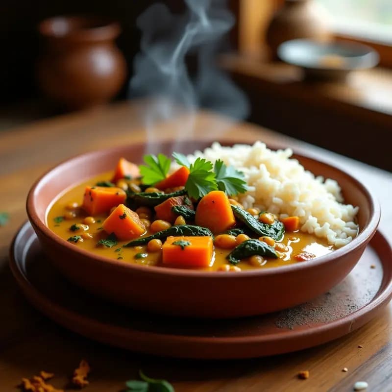 Curry de Lentejas Rojas y Verduras: Receta Exprés en Olla Rápida con Toque Indo-Arabia