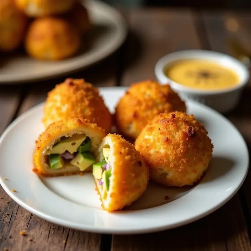 Curveball Británico con Salsa de Queso Cheddar: Aperitivo Crujiente en Airfryer