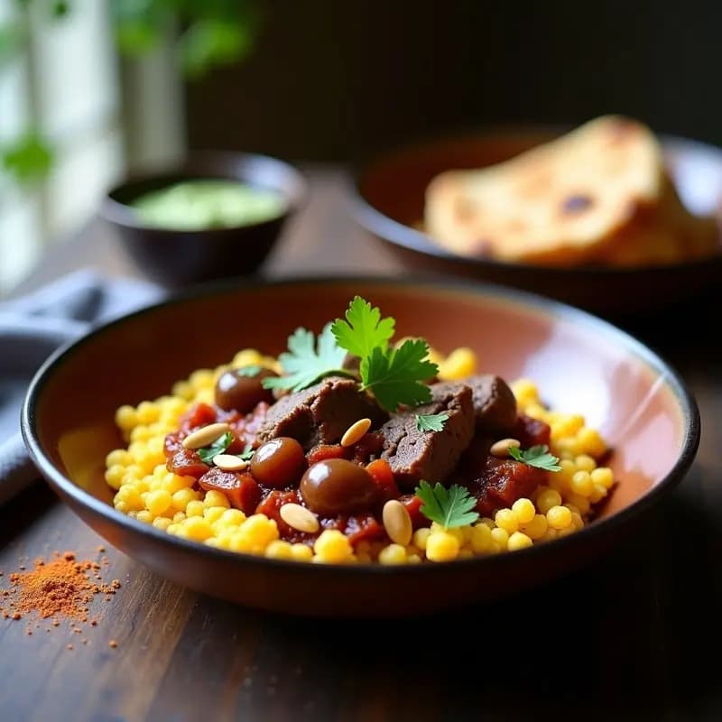 Cuscús de Coliflor con Cordero y Ciruelas: Receta Marroquí Low Carb y Keto