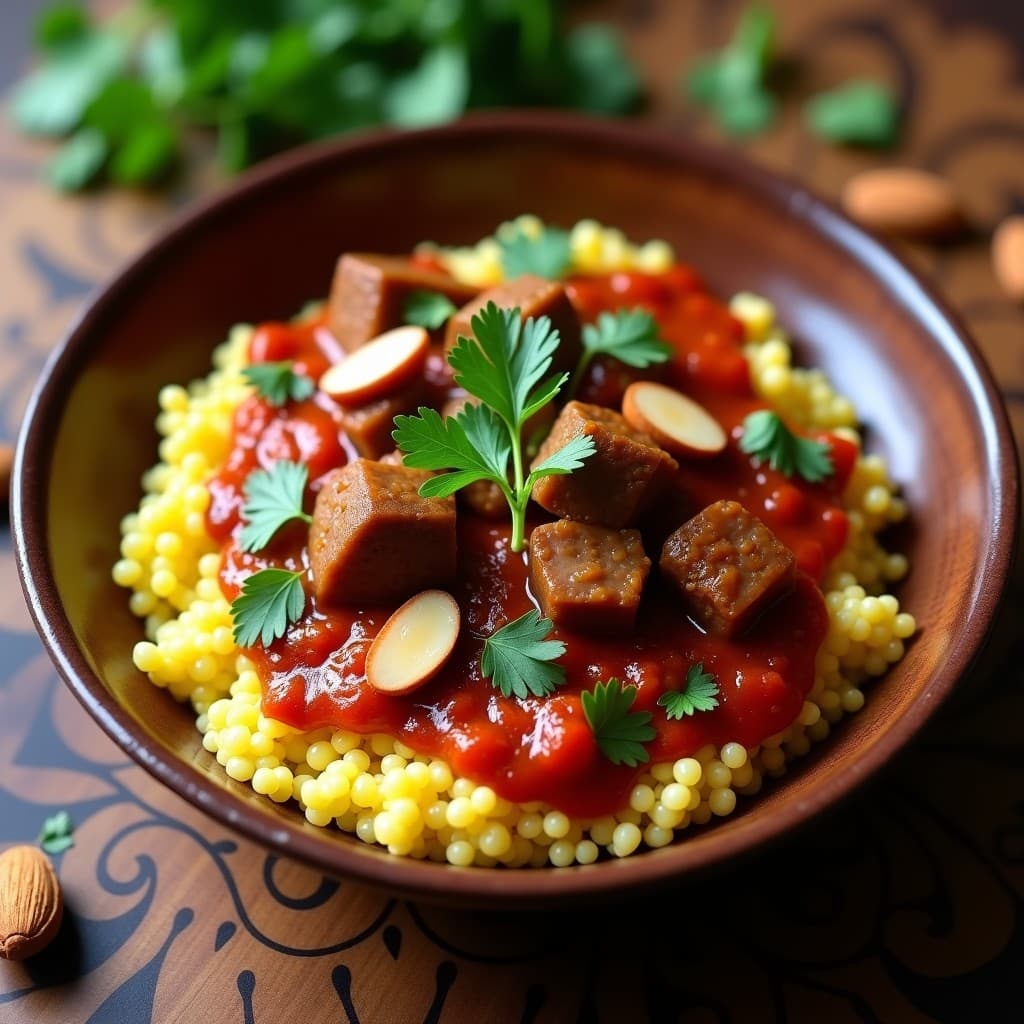 Cuscús de Coliflor con Curri de Cordero y Pasas: Receta Marroquí Keto en Olla Express