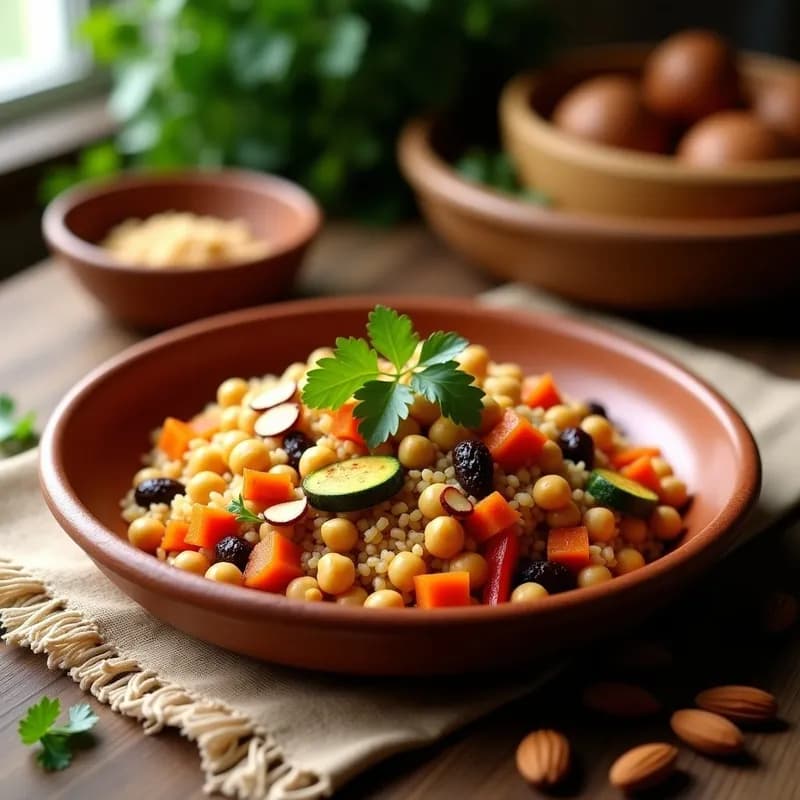 Cuscús Marroquí Vegano: Receta Auténtica en Olla Rápida en 20 Minutos
