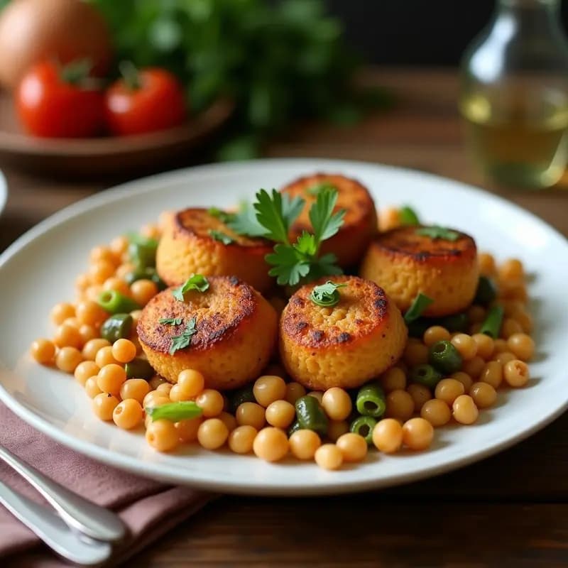 Cuscús con Verduras Asadas y Garbanzos: Receta Marocí Vegana y Sin Cocción