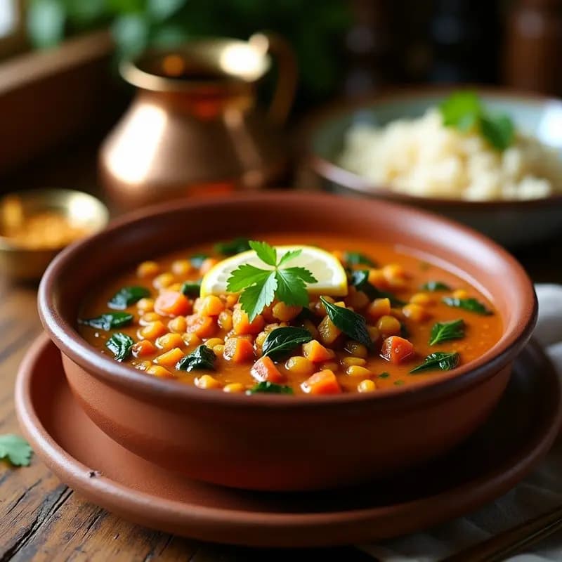 Daal Tadka con Espinacas y Tomate: Receta India Vegana y Reconfortante en Olla Exprés