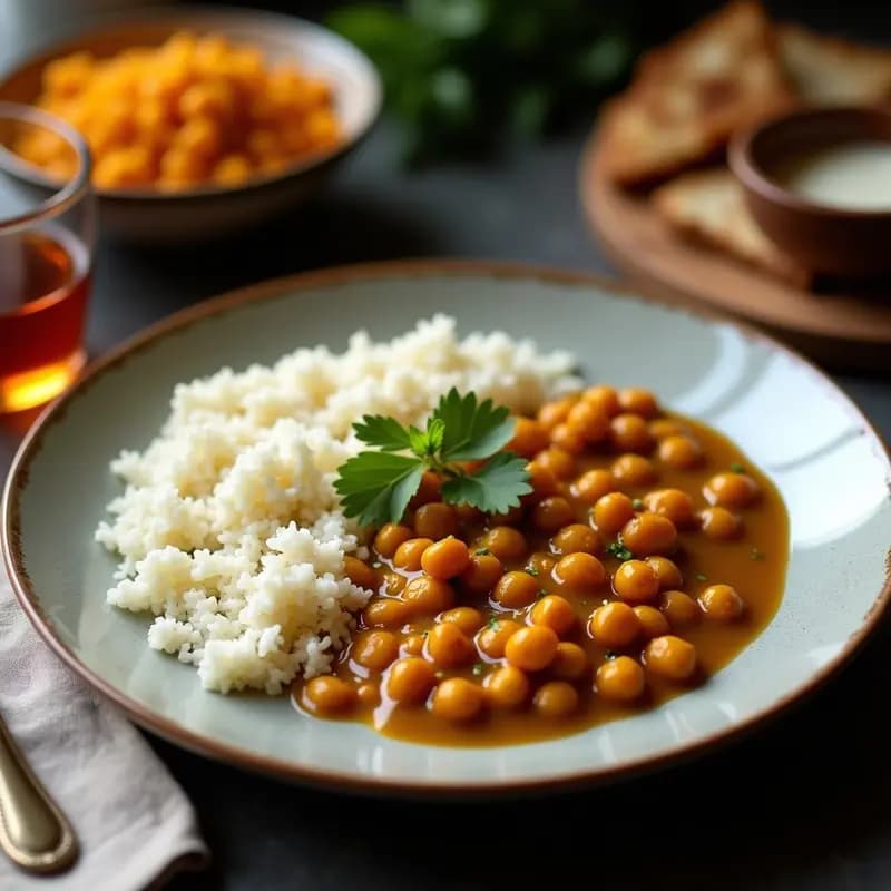 Dahl de Garbanzos Negros y Calabaza con Leche de Coco: Receta Sri Lankesa Vegana en Olla Lenta