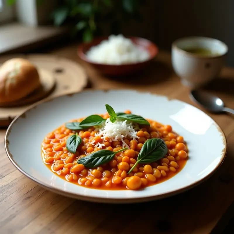Dahl de Lentejas Rojas con Espinacas y Coco: Estofado Indio Vegano y Nutritivo