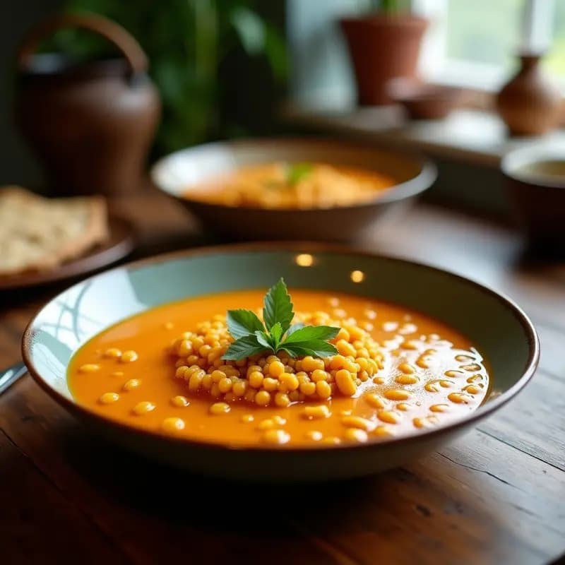 Dahl de Lentejas Rojas con Leche de Coco: Receta India Cremosa y Reconfortante