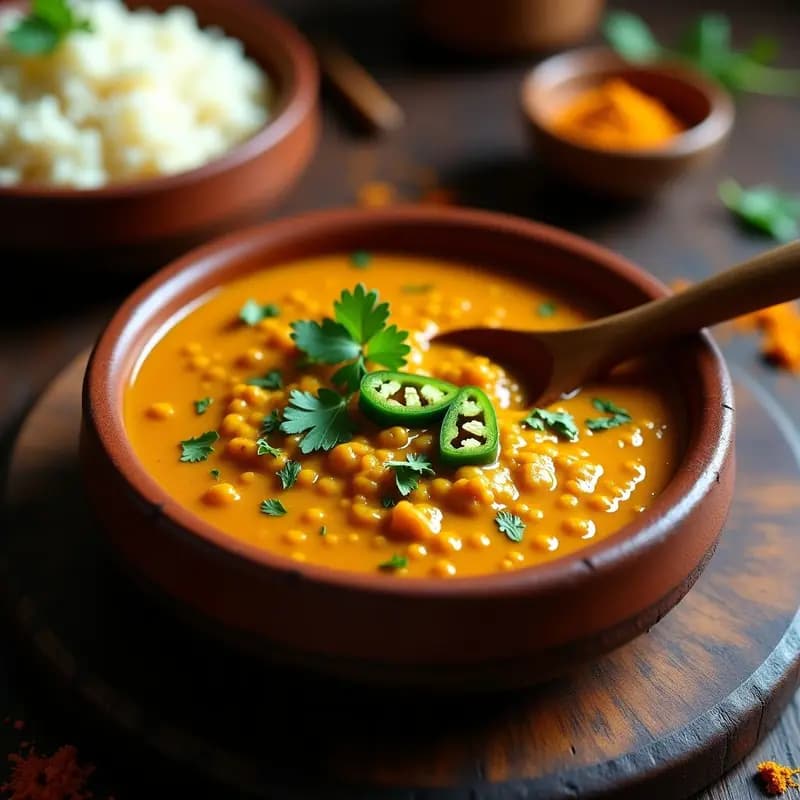 Dahl de Lentejas Rojos con Espinacas: Receta India Reconfortante y Alta en Hierro