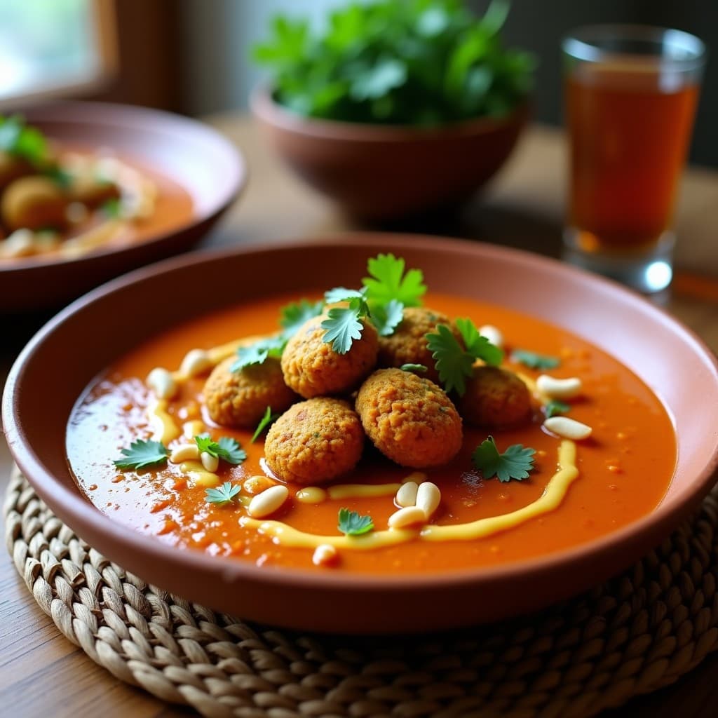 Dal Falafel con Salsa de Tamarindo y Crujiente de Cacahuete: Receta India Vegana en Olla Exprés