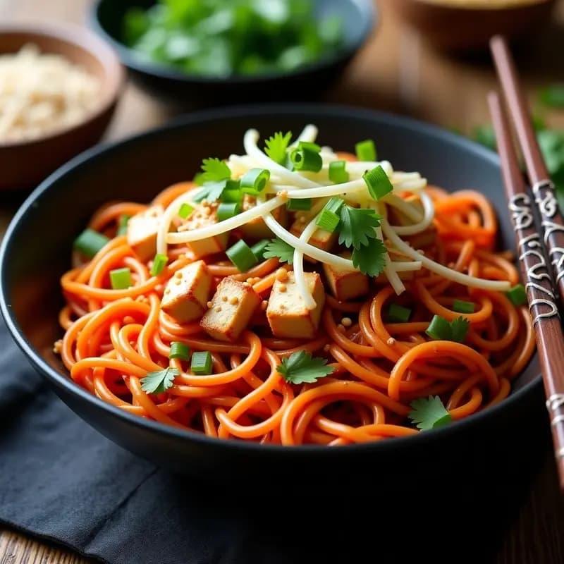 Dan Dan Noodles con Fideos de Lentejas: Receta China Keto y Sin Gluten