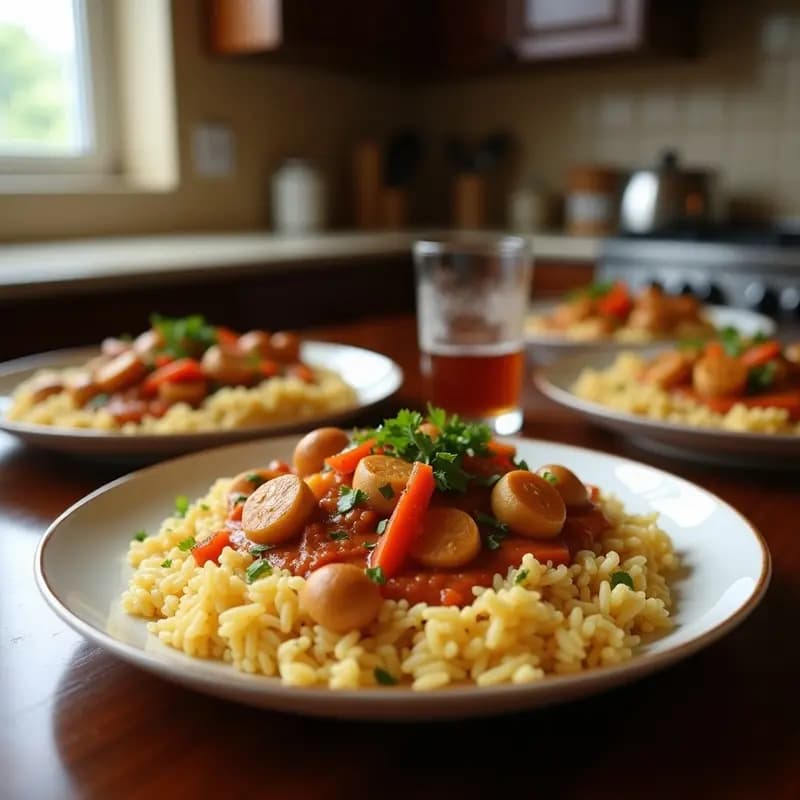 Dance of the Seven Veils Iraquí con Pollo y Arroz Basmati: Receta Festiva y Especiada
