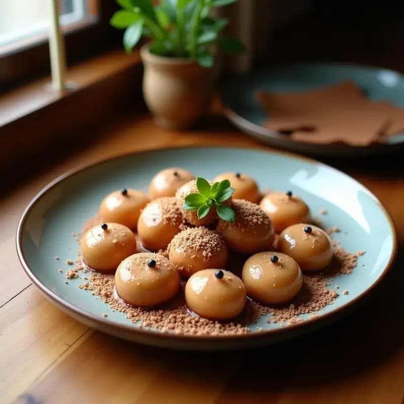 Dango Japonés de Avena y Cacao: Postre Sin Gluten y Sin Azúcar en 5 Ingredientes