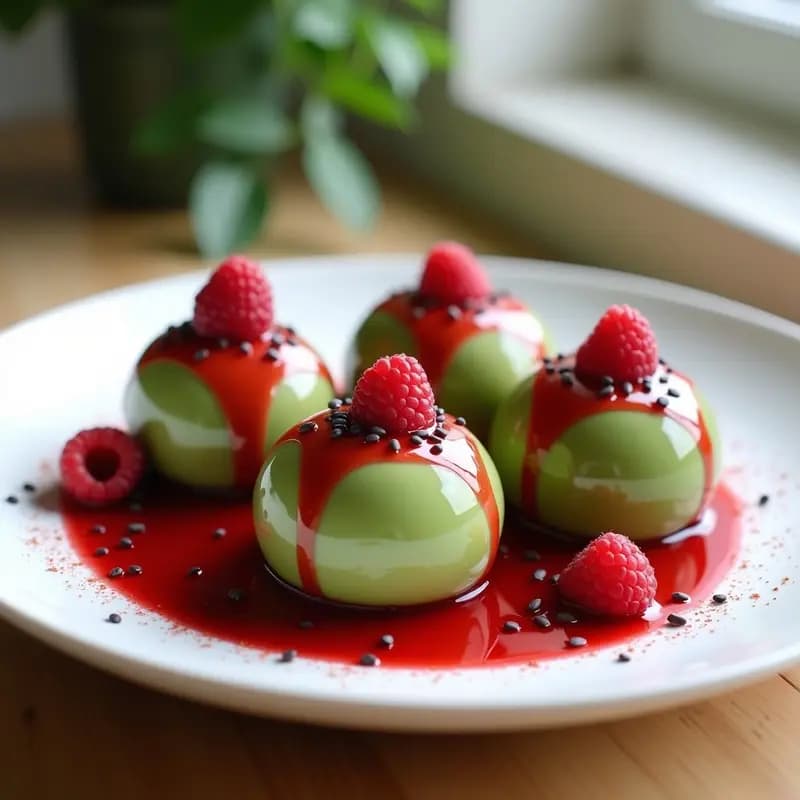 Dango de Matcha y Frutos Rojos: Postre Japonés Sin Azúcar y Rápido