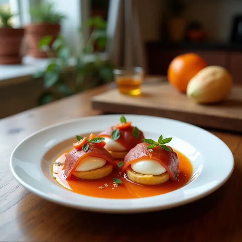 Deditos de Mozzarella Empanizados con Jamón y Mermelada de Arándanos: Aperitivo Dulce-Salado