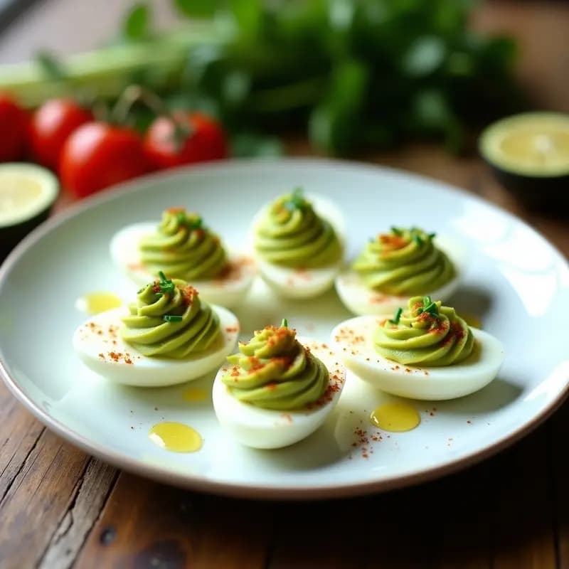 Deviled Eggs con Aguacate y Limón: Entrante Americano Keto y Alto en Proteína