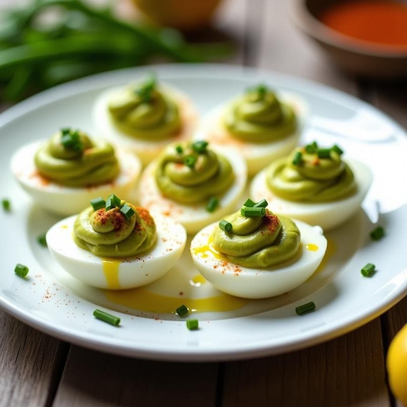 Deviled Eggs con Aguacate y Pimentón Ahumado: Aperitivo Alto en Proteína en 10 Minutos