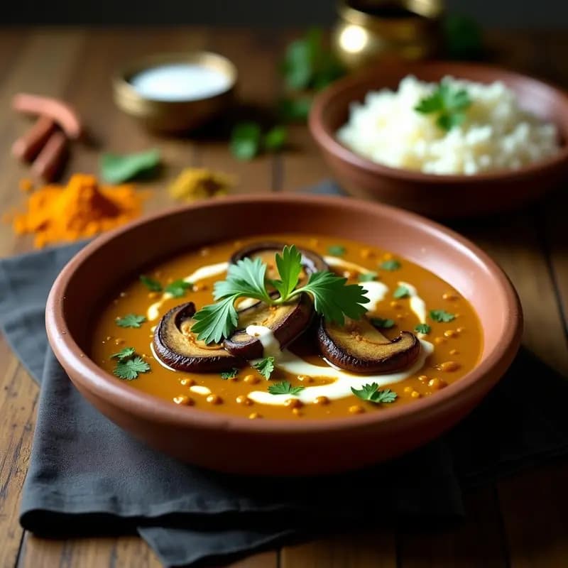 Dhal Makhani con Champiñones Portobello y Garam Masala: Receta India Vegana y Alta en Fibra