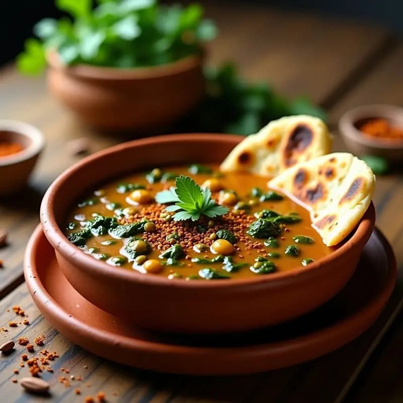 Dhal Makhani con Espinacas y Pan Naan: Receta India Vegana y Reconfortante