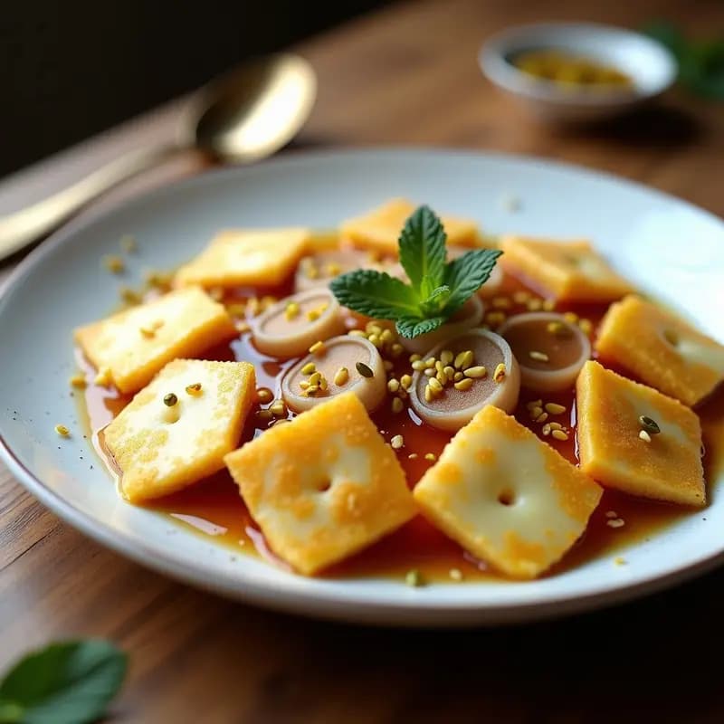 Diamantes de Sémola con Queso Halloumi: Postre Tunecino Vegano y Crujiente