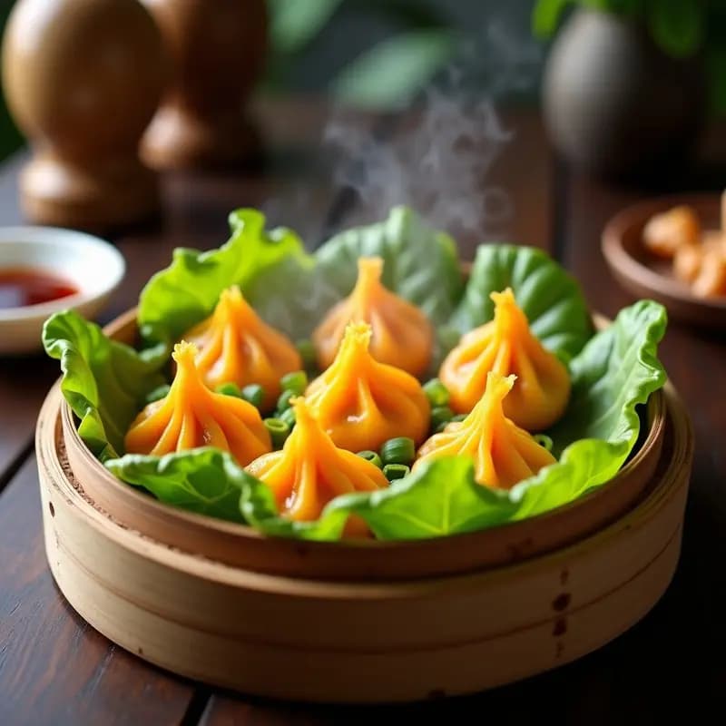 Dim Sum de Camarones y Cúrcuma al Vapor: Receta China Ligera y Aromática