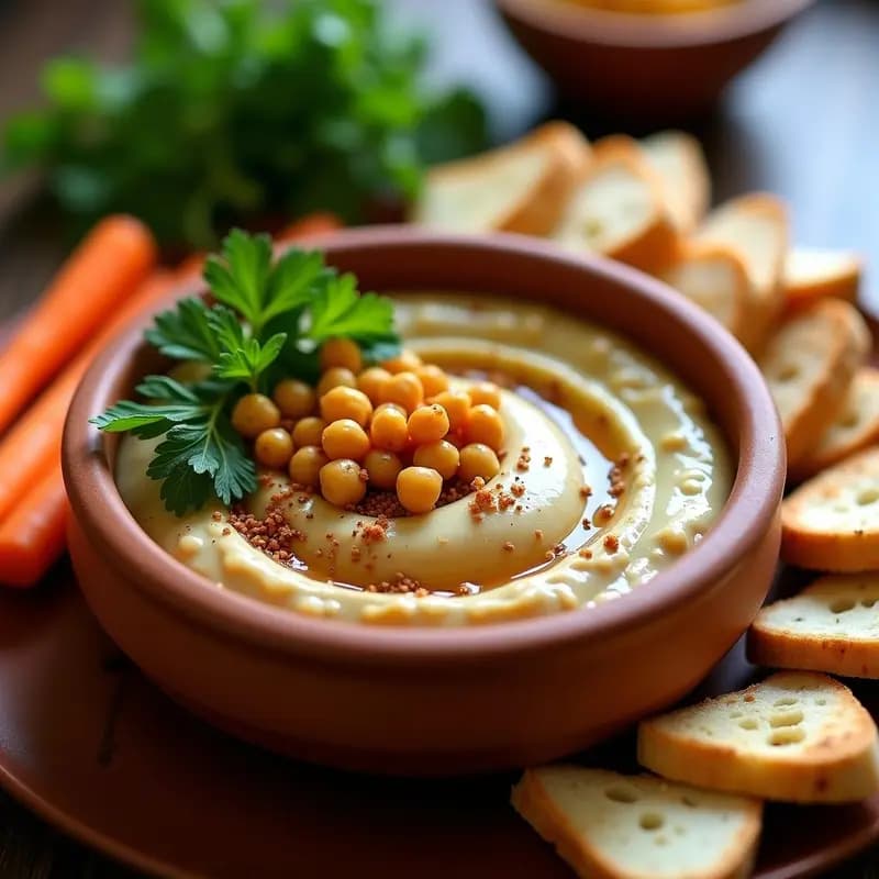 Dip de Berenjena Ahumada y Tahini con Crujientes de Garbanzo: Receta Vegana para Tupper