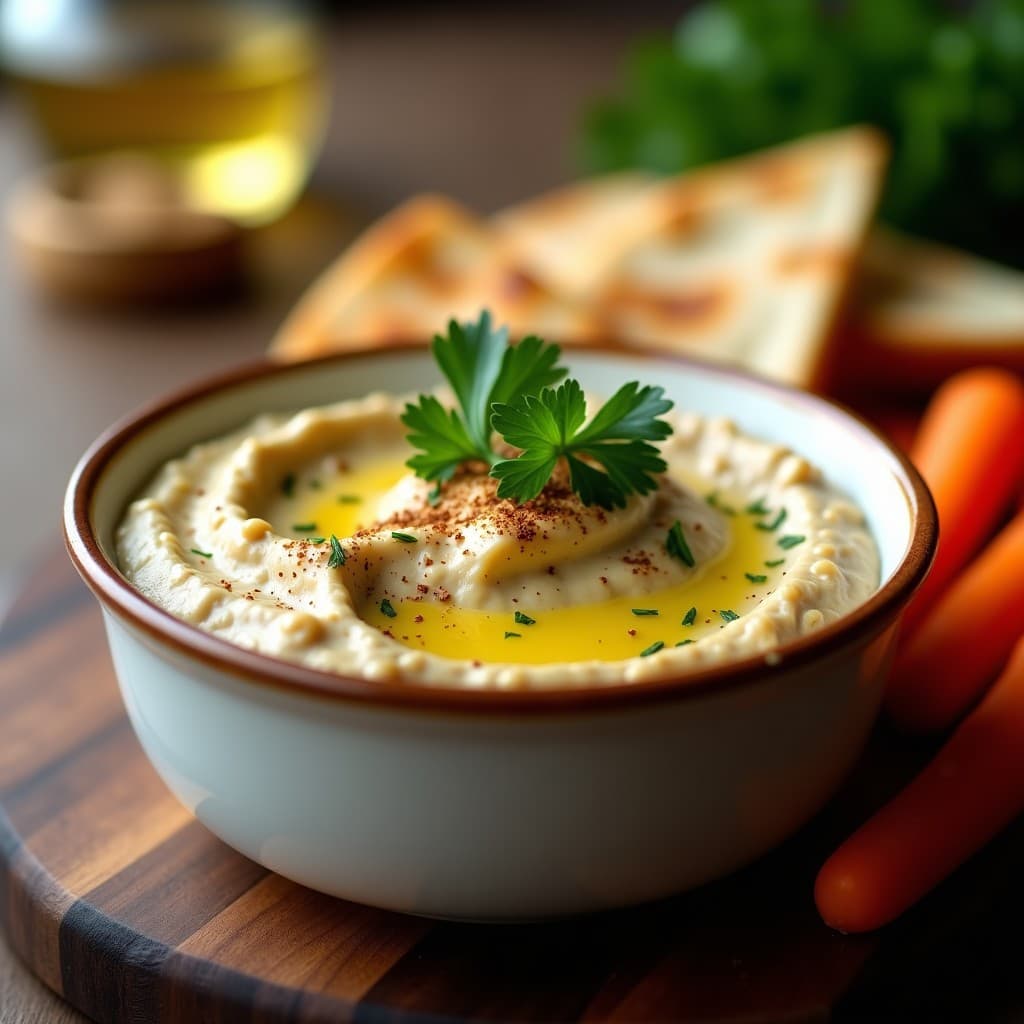 Dip de Garbanzos y Alcachofas con Especias Zaatar: Aperitivo Libanés Vegano en 10 Minutos