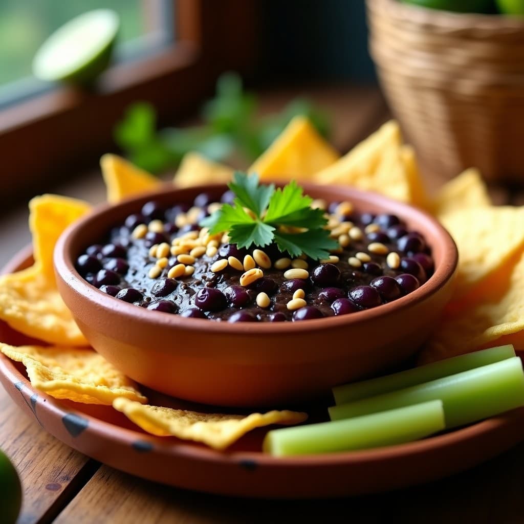 Dip de Garbanzos Negros y Ajo Morado: Aperitivo Mexicano Vegano en Thermomix