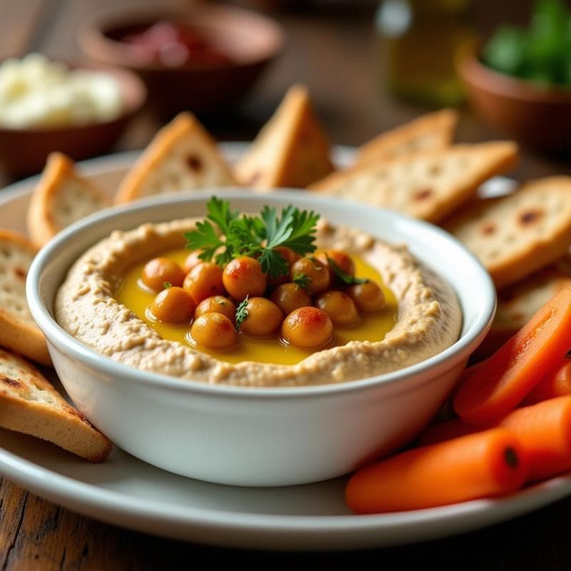 Dip de Garbanzos Tostados y Pimentón Ahumado: Aperitivo Español en Airfryer