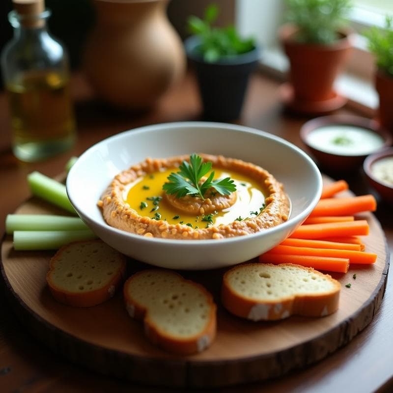 Dip de Lentejas Rojas y Tahini: Aperitivo Vegano y Sin Gluten en 10 Minutos