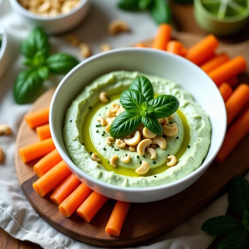 Dip de Yogur Griego y Pesto de Rúcula: Receta Sin Lactosa y Alta en Proteína para Aperitivo