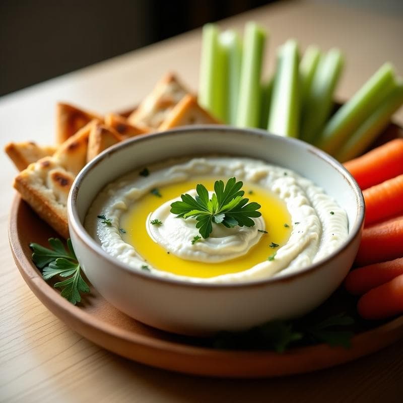 Dips de Berenjena Asada con Yogur de Soja y Ajo: Aperitivo Árabe Vegano y Ultracremoso