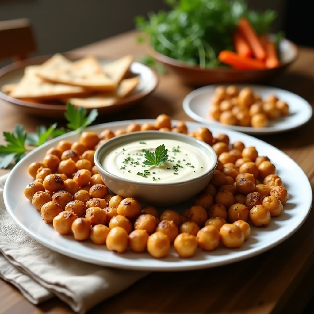 Dips de Garbanzo Asado con Especias Zaatar: Aperitivo Libanés en Airfryer