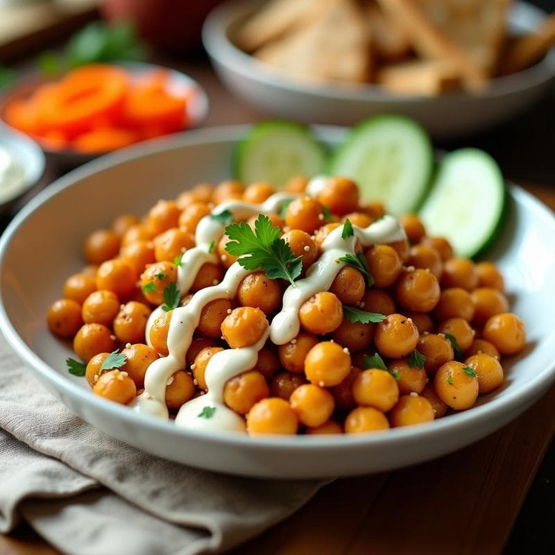 Dips de Garbanzos Asados con Especias de Ras el Hanout: Aperitivo Marroquí en Airfryer