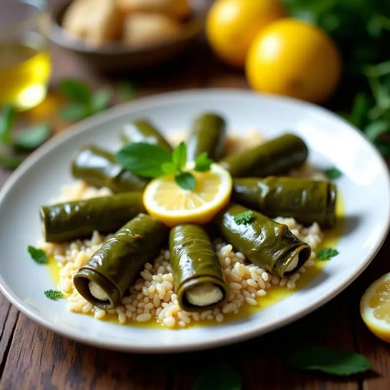 Dolma de Hojas de Parra con Arroz Basmati y Limón: Receta Armena en Olla Lenta